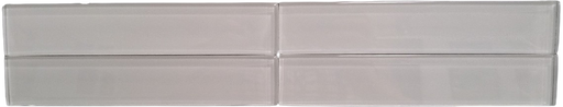 Snow Cap Glass Tile - 1.6" x 8.5" x 3/8" Polished
