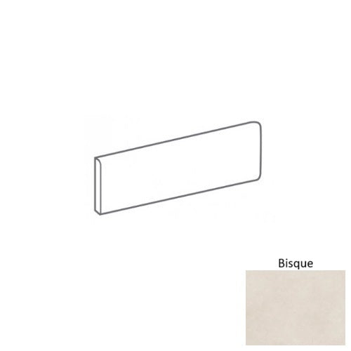 Arricciato Bisque Porcelain Floor & Wall Trim - 3" x 12" Bullnose