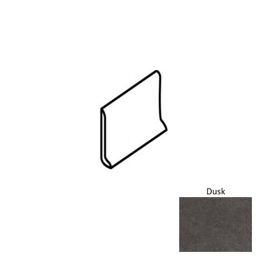 Arricciato Dusk Porcelain Floor & Wall Trim - 6" x 12" Rounded Top Cove Base