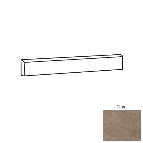 Axivis Clay Porcelain Floor & Wall Trim - 3" x 24" Bullnose