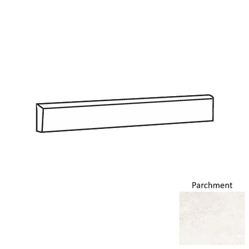Axivis Parchment Porcelain Floor & Wall Trim - 3" x 24" Bullnose