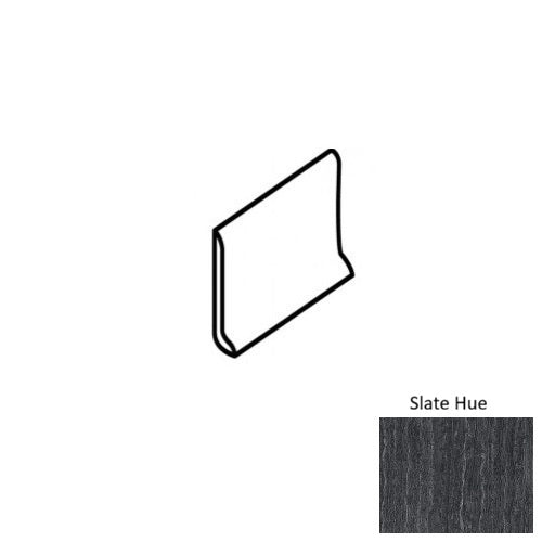 Celestia Slate Hue Porcelain Floor & Wall Trim - 6" x 12" Rounded Top Cove Base