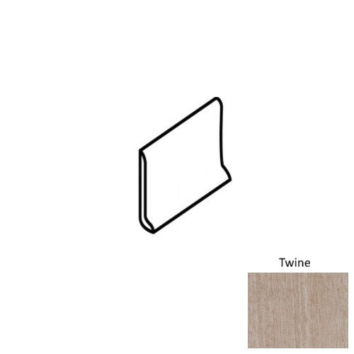 Celestia Twine Porcelain Floor & Wall Trim - 6" x 12" Rounded Top Cove Base