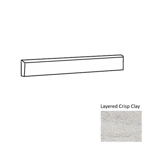 Emprova Layered Crisp Clay Floor & Wall Trim - 3" x 24" Bullnose