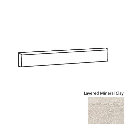 Emprova Layered Mineral Clay Floor & Wall Trim - 3" x 24" Bullnose