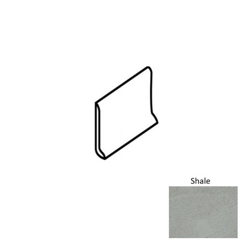 Greenform Shale Porcelain Floor & Wall Trim - 6" x 12" Rounded Top Cove Base