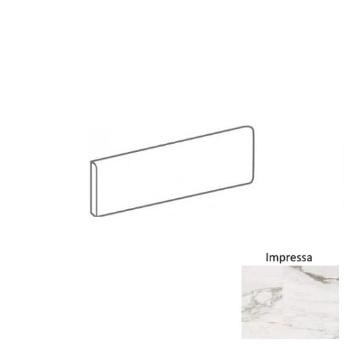 Raffine Impressa Porcelain Floor & Wall Trim - 3" x 24" Bullnose
