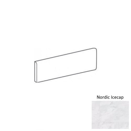 Raffine Nordic Icecap Porcelain Floor & Wall Trim - 3" x 24" Bullnose