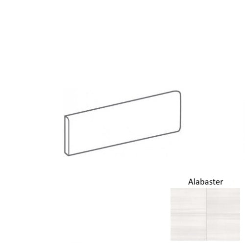 Reverova Arch Alabaster Porcelain Floor & Wall Trim - 3" x 12" Bullnose