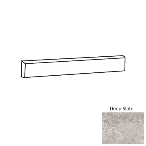 Substrova Deep Slate Porcelain Floor & Wall Trim - 3" x 24" Bullnose