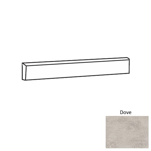Substrova Dove Porcelain Floor & Wall Trim - 3" x 24" Bullnose
