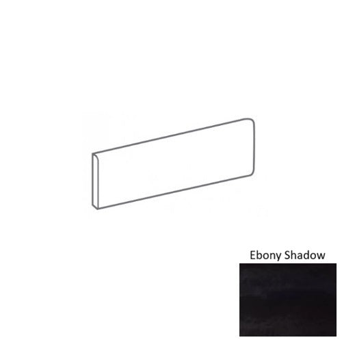 Urbanore Ebony Shadow Porcelain Floor & Wall Trim - 3" x 12" Bullnose