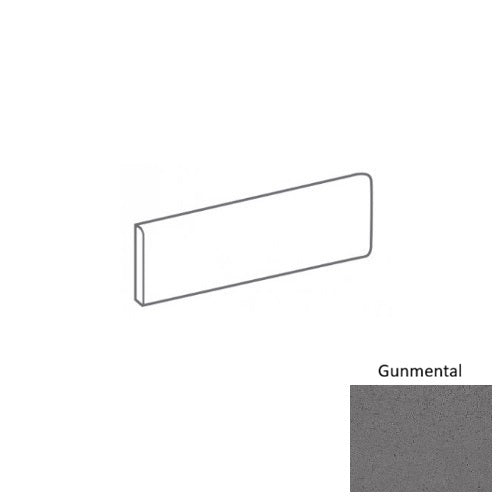 Urbanore Gunmetal Porcelain Floor & Wall Trim - 3" x 12" Bullnose