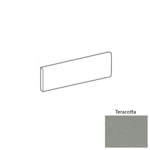 Urbanore Terracotta Porcelain Floor & Wall Trim - 3" x 12" Bullnose