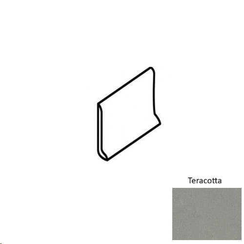 Urbanore Terracotta Porcelain Floor & Wall Trim - 6" x 12" Rounded Top Cove Base