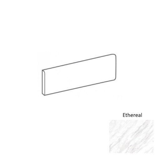 Venatura Ethereal Porcelain Floor & Wall Trim - 3" x 12" Bullnose
