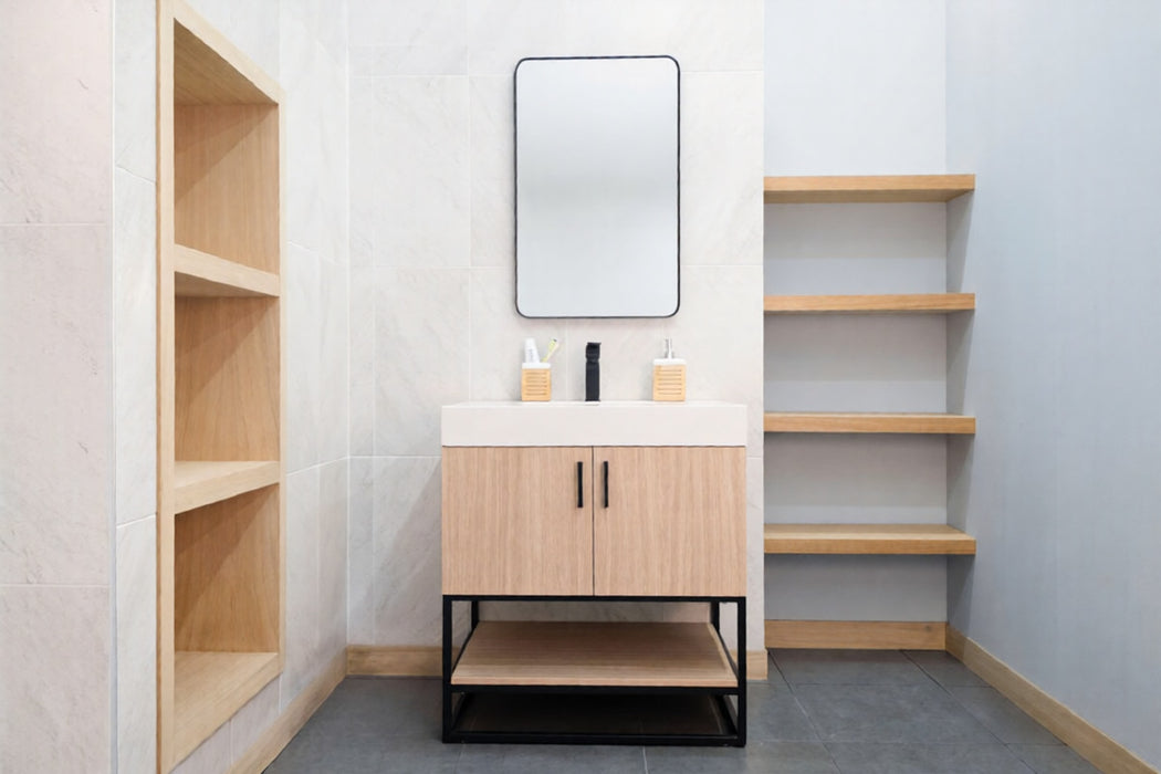 Solana Wood Natural Bathroom Vanity Natural 2