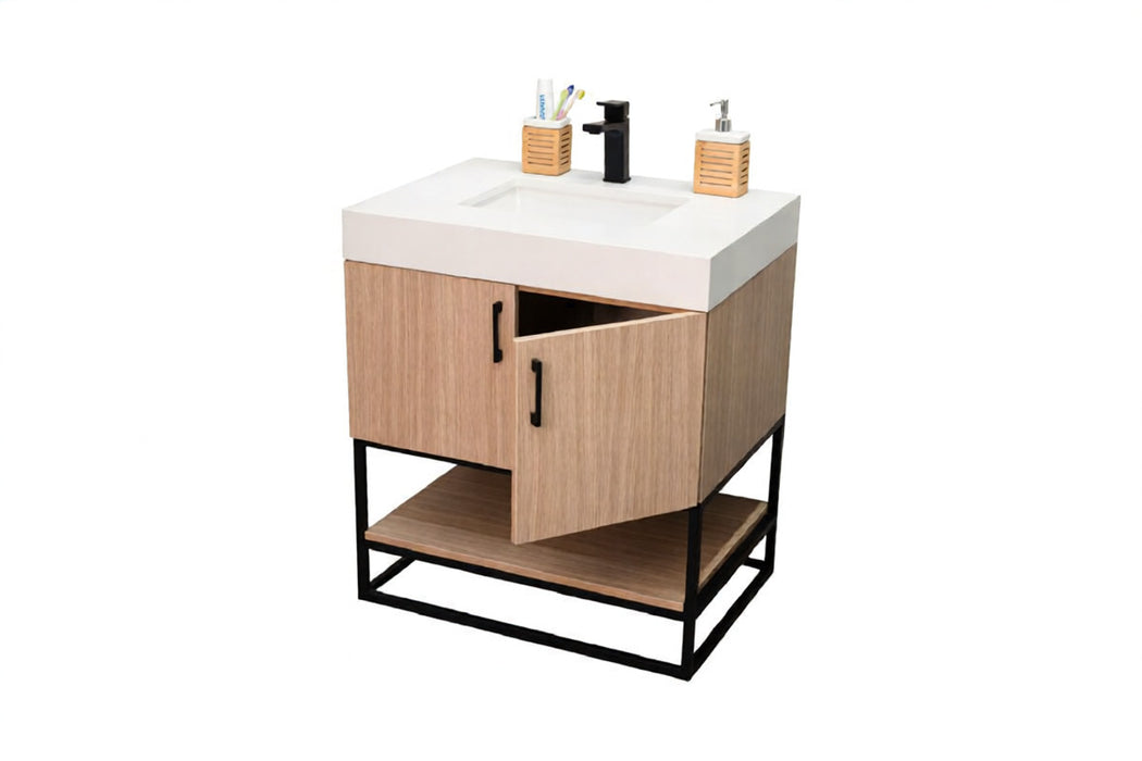 Solana Wood Natural Bathroom Vanity Natural 7