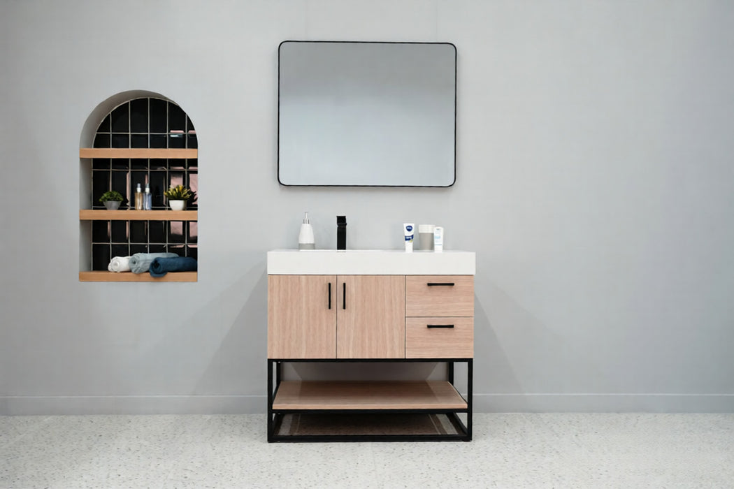 Solana Wood Natural Bathroom Vanity Natural 2