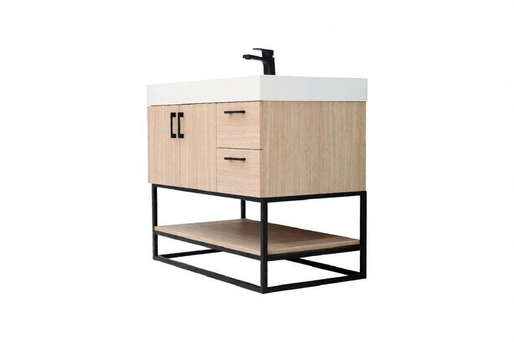 Solana Wood Natural Bathroom Vanity Natural 3