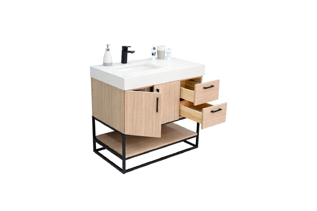 Solana Wood Natural Bathroom Vanity Natural 4