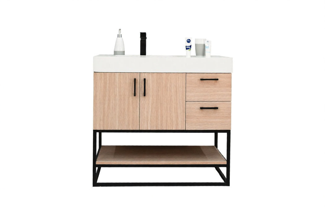 Solana Wood Natural Bathroom Vanity Natural 1