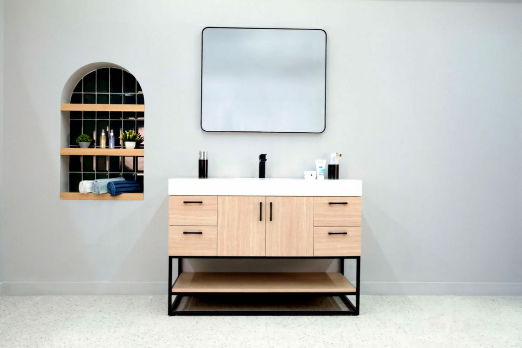 Solana Wood Natural Bathroom Vanity Natural 2