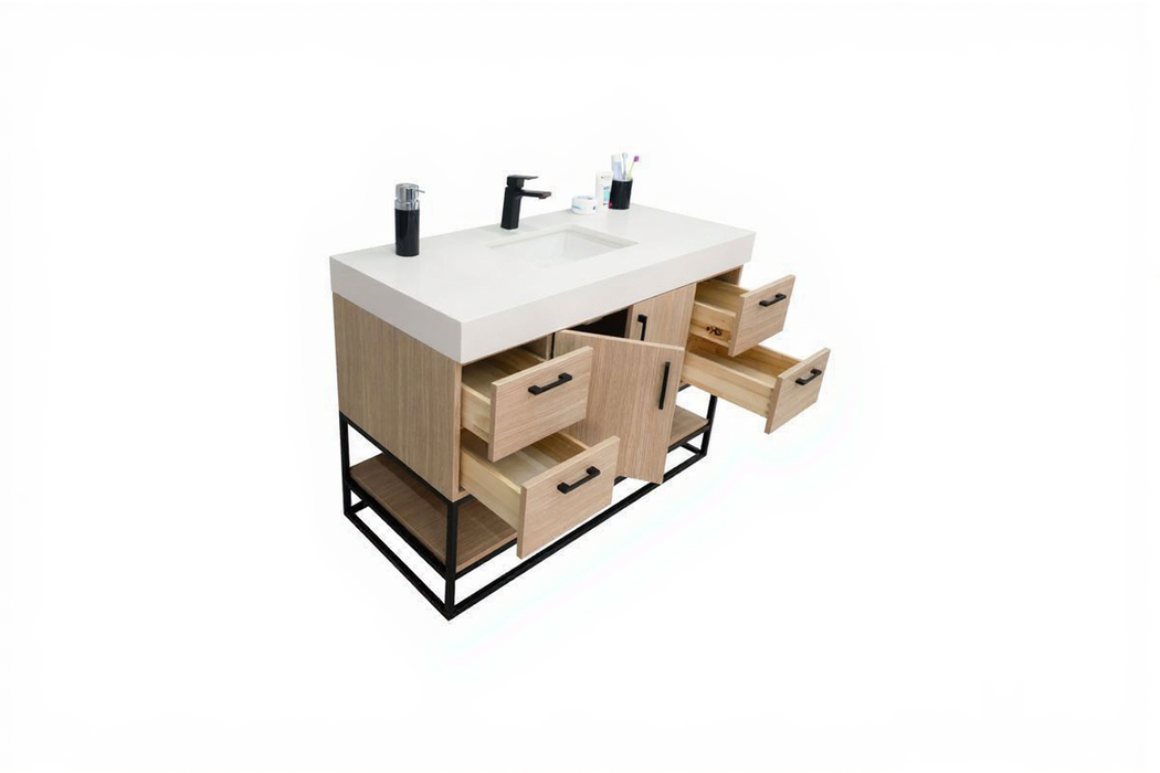 Solana Wood Natural Bathroom Vanity Natural 4