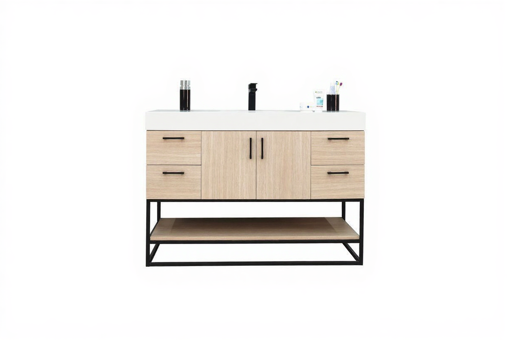 Solana Wood Natural Bathroom Vanity Natural 1