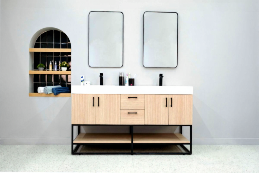 Solana Wood Natural Bathroom Vanity Natural 2