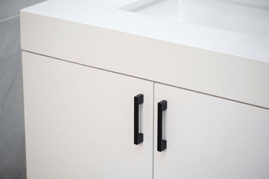 Solana Wood White Bathroom Vanity White 5