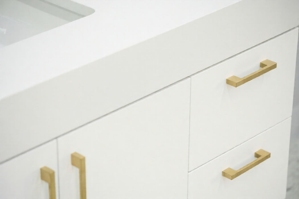 Solana Wood White Bathroom Vanity White 7