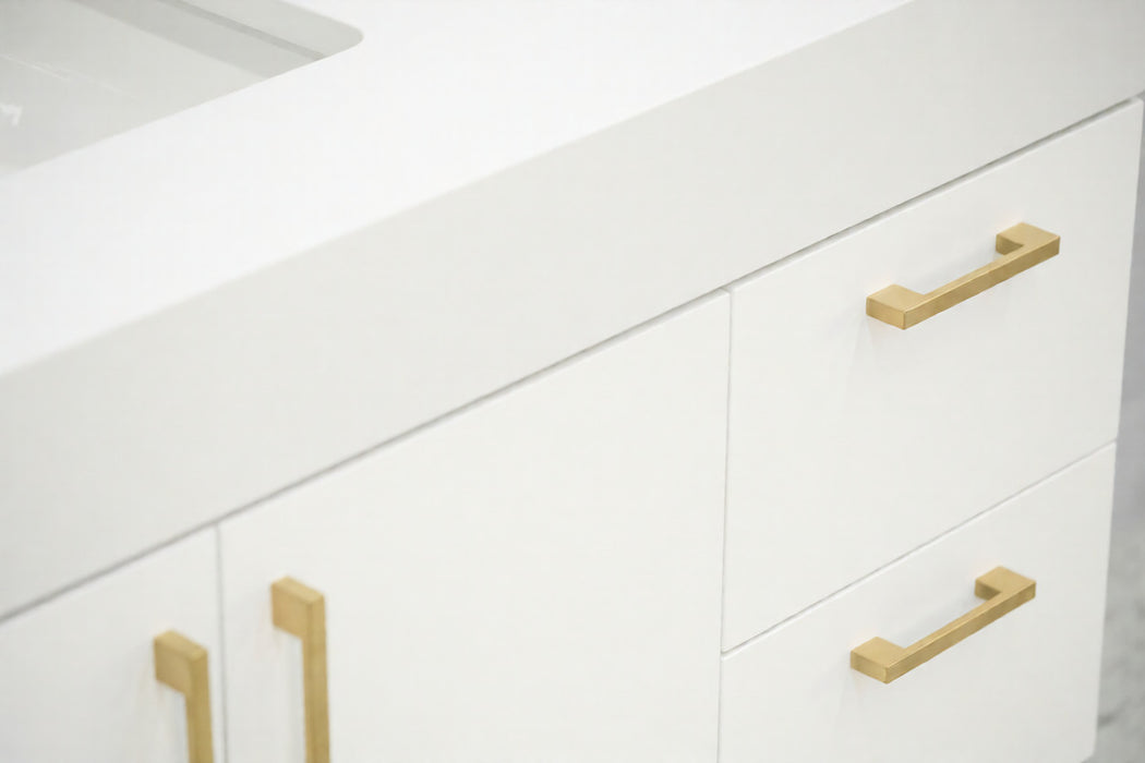Solana Wood White Bathroom Vanity White 6