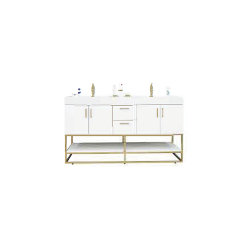 Solana Wood White Bathroom Vanity White 1