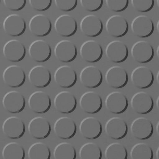 Solid 996 Black Vantage Raised Circular Rubber Tile Flooring - Textured
