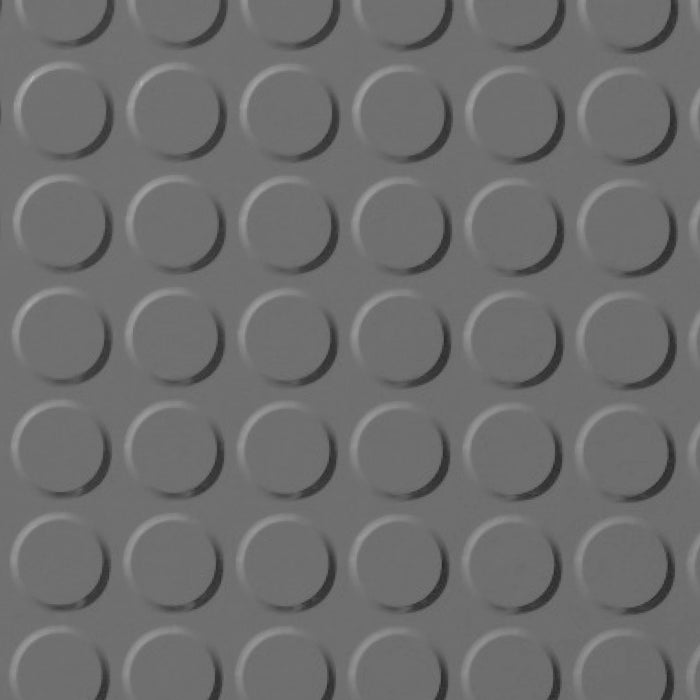Solid 996 Black Vantage Raised Circular Rubber Tile Flooring - Textured
