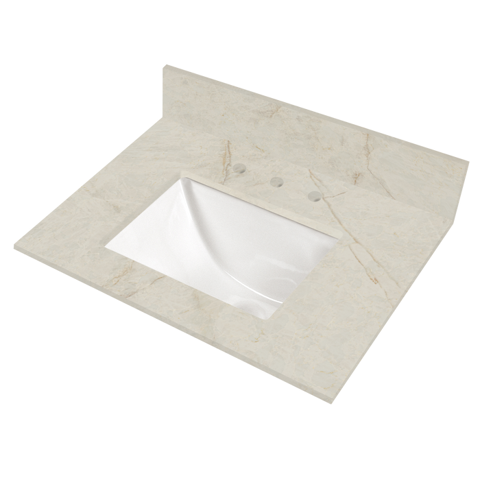 Solitaj Polished Q Plus Vanity Top With Single Sink - 61" x 22"
