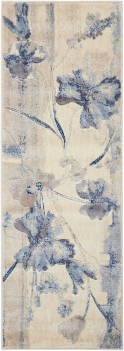 Somerset Ivory Blue Polypropylene Blend IVBLU