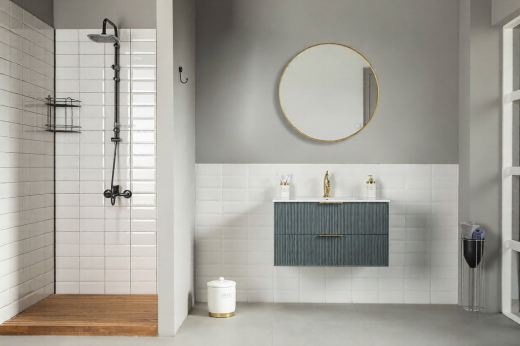 Sorrento Wood Forest Green Bathroom Vanity Forest Green 2