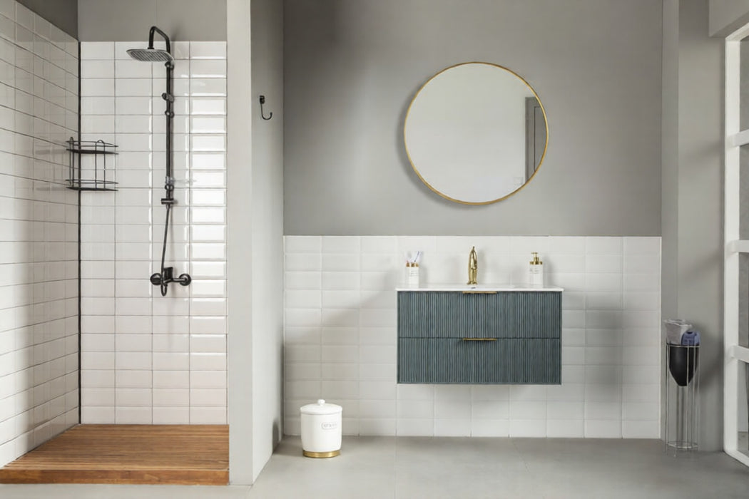 Sorrento Wood Forest Green Bathroom Vanity Forest Green 5
