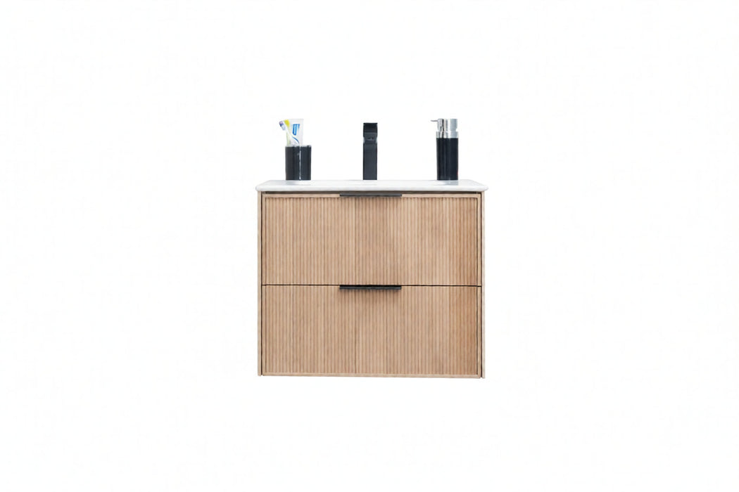 Sorrento Wood Natural Oak Bathroom Vanity Natural Oak 1