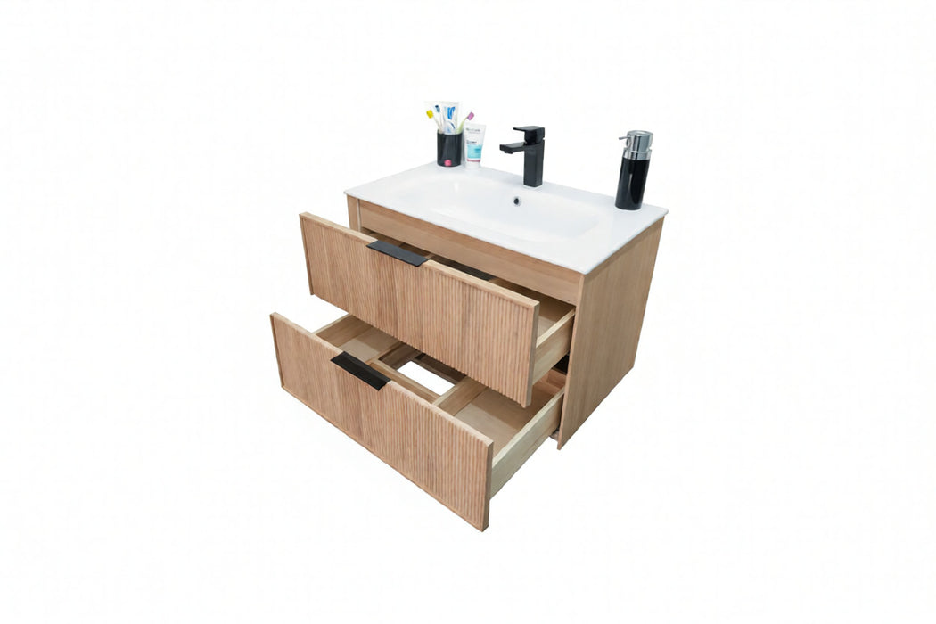 Sorrento Wood Natural Oak Bathroom Vanity Natural Oak 3