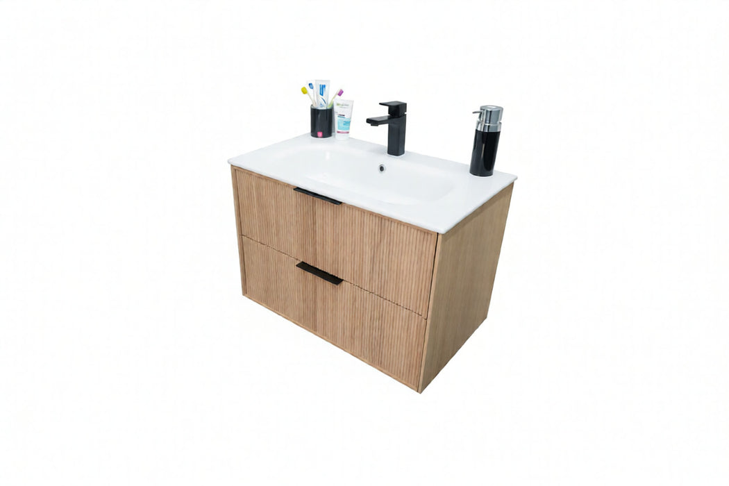 Sorrento Wood Natural Oak Bathroom Vanity Natural Oak 4