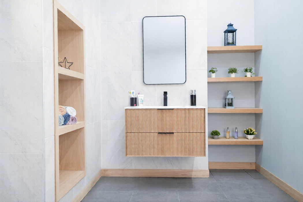 Sorrento Wood Forest Green Bathroom Vanity Forest Green 2
