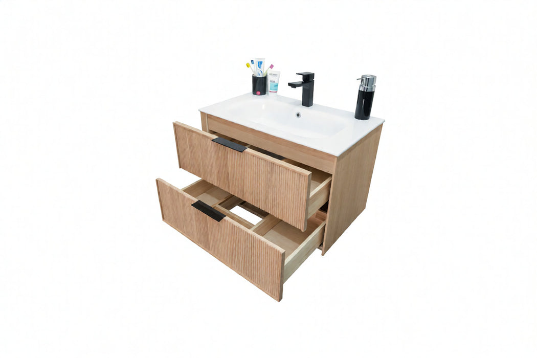 Sorrento Wood Natural Oak Bathroom Vanity Natural Oak 3
