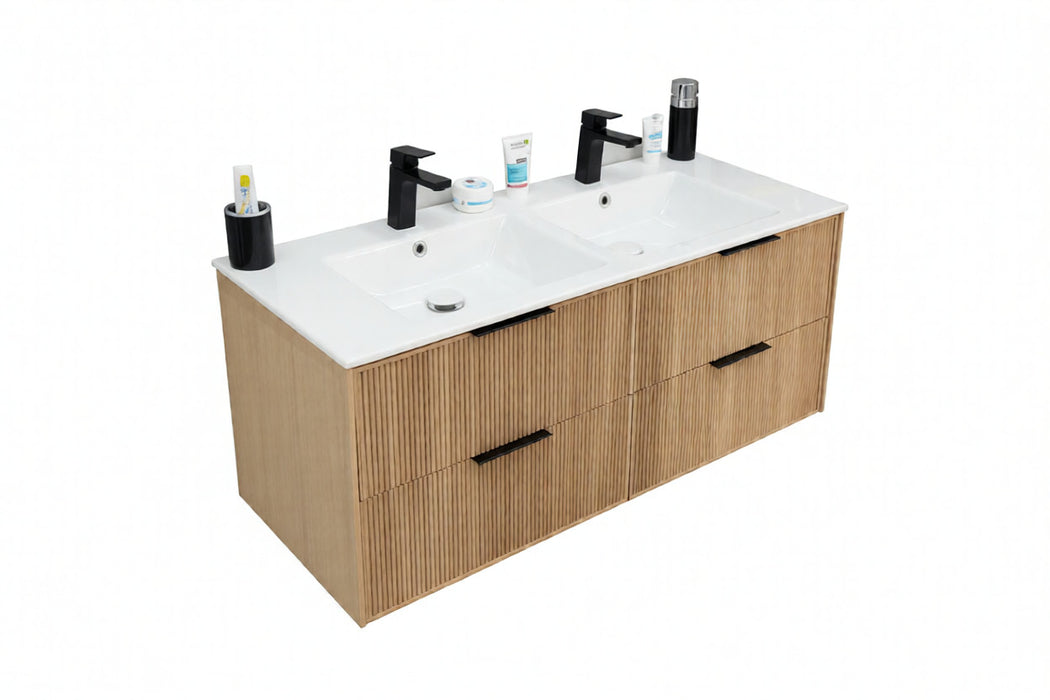 Sorrento Wood Natural Oak Bathroom Vanity Natural Oak 3