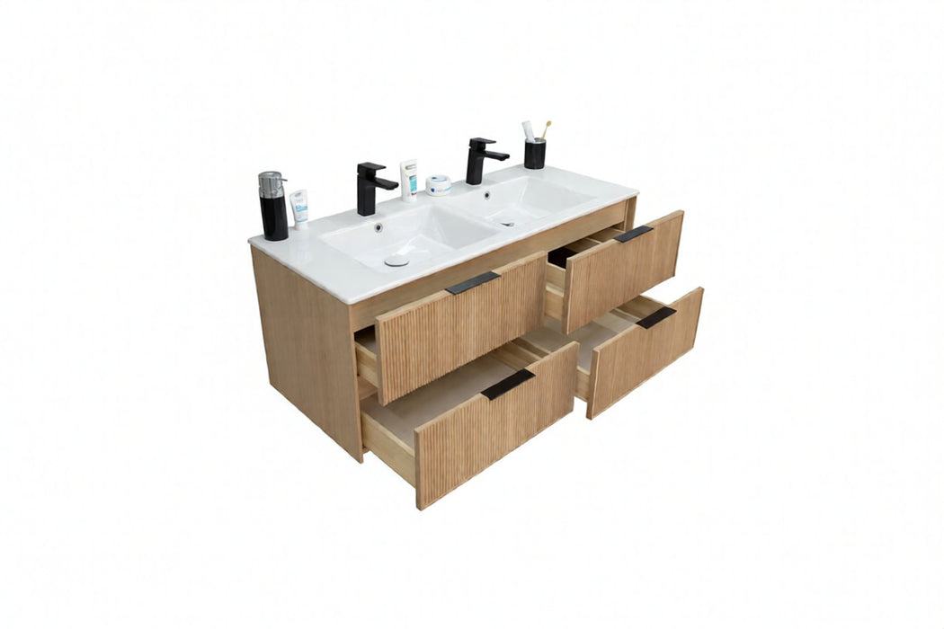 Sorrento Wood Natural Oak Bathroom Vanity Natural Oak 4