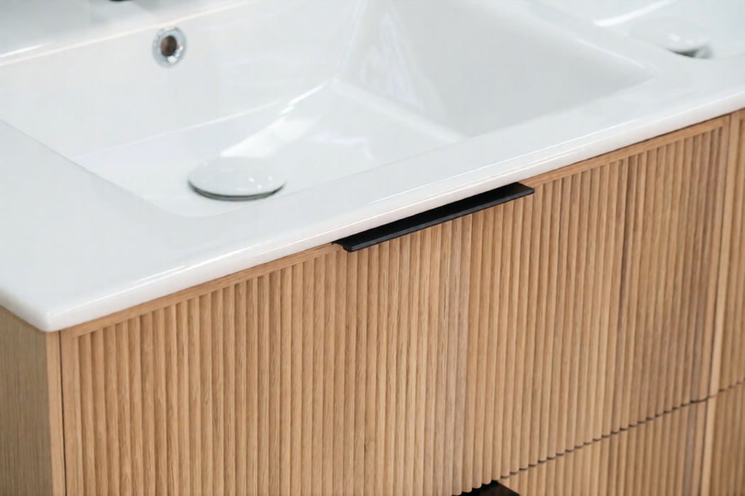 Sorrento Wood Natural Oak Bathroom Vanity Natural Oak 5