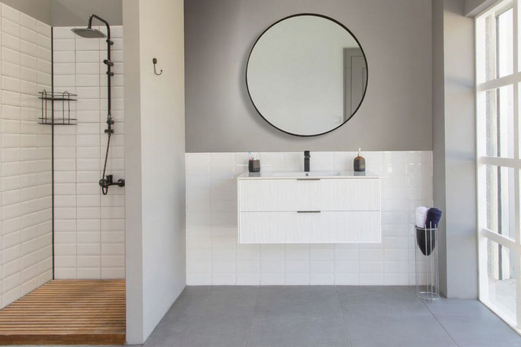 Sorrento Wood White Bathroom Vanity White 2