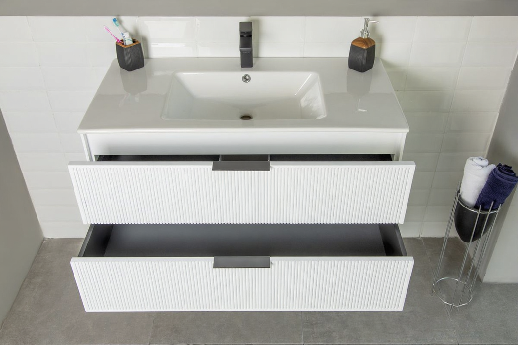 Sorrento Wood White Bathroom Vanity White 4